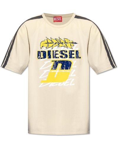 DIESEL T-Shirt ‘T-Roxt-Stripe’ - Natural
