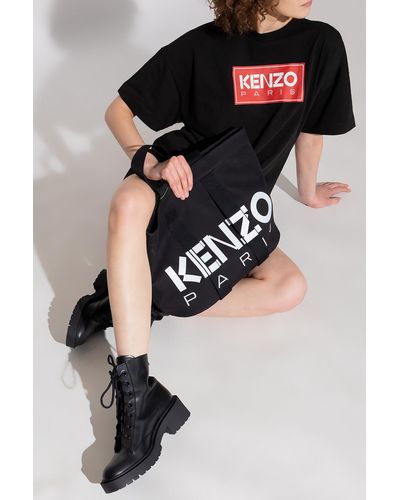 KENZO Dress With Logo, ' - Black