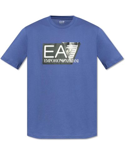 EA7 Emporio Armani T-Shirt With Logo - Blue