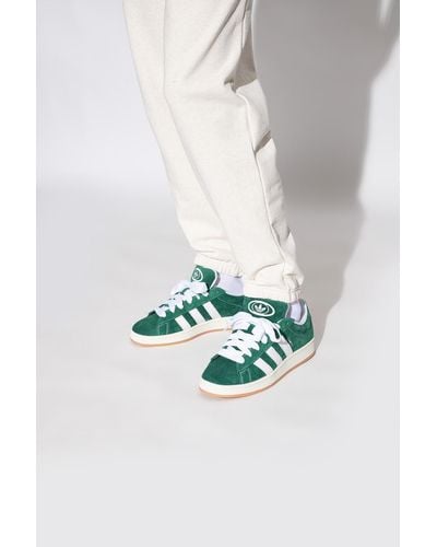 adidas Campus 00s Brand-stripe Low-top Suede Sneakers - Green