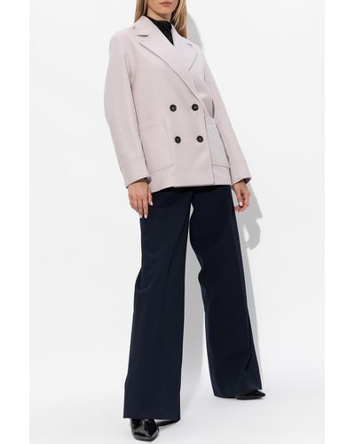 PS by Paul Smith Cropped Double-Breasted Coat - White