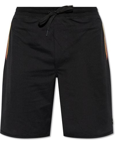 Paul Smith Logo-Patched Shorts - Black