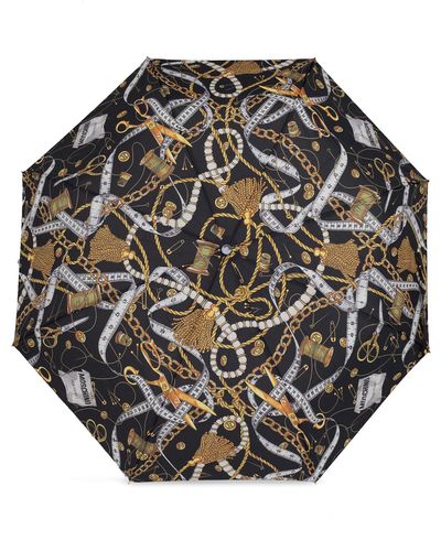 Moschino Umbrella With Logo, - Multicolor
