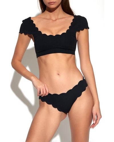 Marysia Swim ‘Scalloped Mexico’ Reversible Swimsuit Top - Black