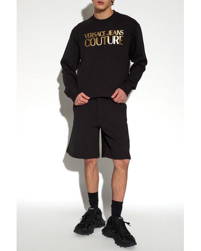 Versace Jeans Couture Sweatshirt With Logo, - Black