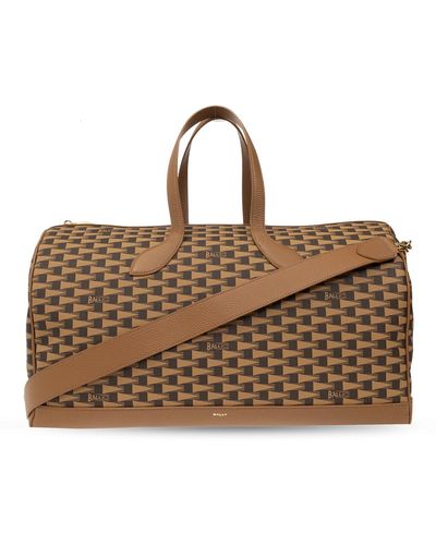 Bally Duffel Bag With Logo - Brown