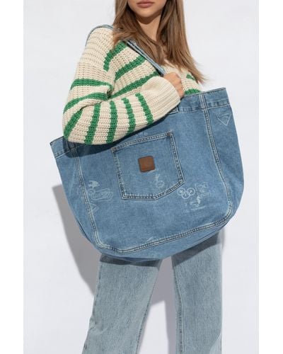 Carhartt Denim 'shopper' Bag, - Blue