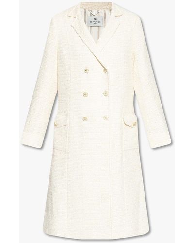 Etro Tweed Coat - White