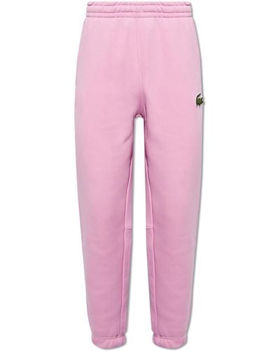 Lacoste Joggers With Patch, - Pink