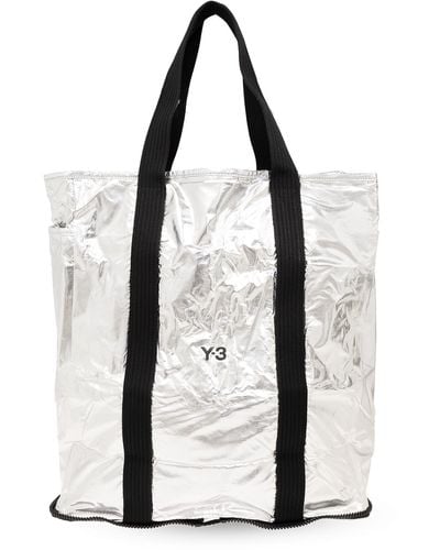 Y-3 Shopper Bag With Logo, - White
