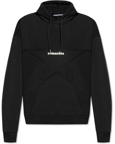 DSquared² Hoodie With Logo, - Black