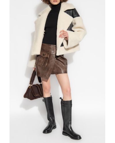 Herskind 'carolina' Leather Skirt, - Brown