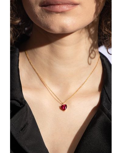 Kate Spade Heart-Shaped Pendant Necklace - Black