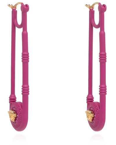 Versace Safety-pin Earrings - Pink
