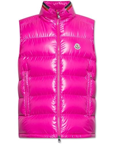 Moncler ‘Ouse’ Quilted Down Vest - Pink