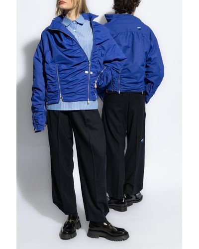 Adererror Jacket With A Stand-Up Collar - Blue