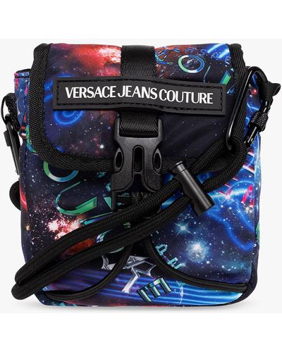 Versace Shoulder Bag With Logo - Blue