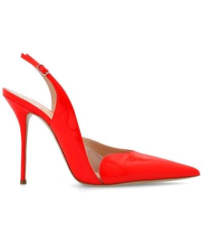 Casadei 'scarlet' Glossy Court Shoes, - Red
