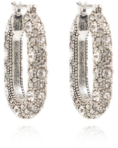 AllSaints Earrings With Zirconia, - White