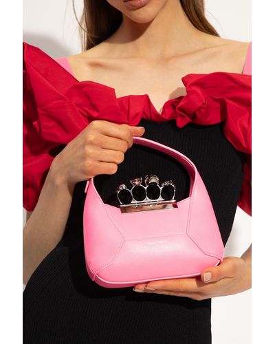 Alexander McQueen ‘The Jeweled Hobo Mini’ Shoulder Bag - Pink