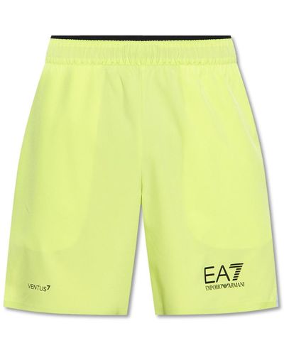 EA7 Shorts With Logo - Green