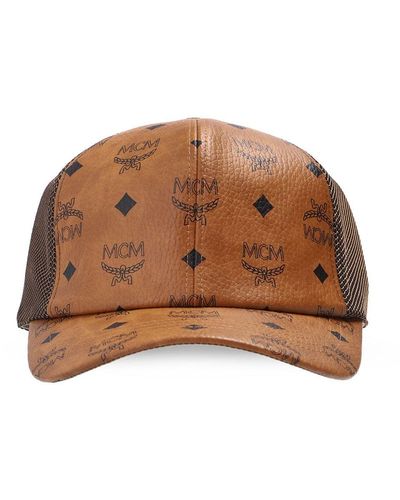MCM Branded Baseball Cap - Brown