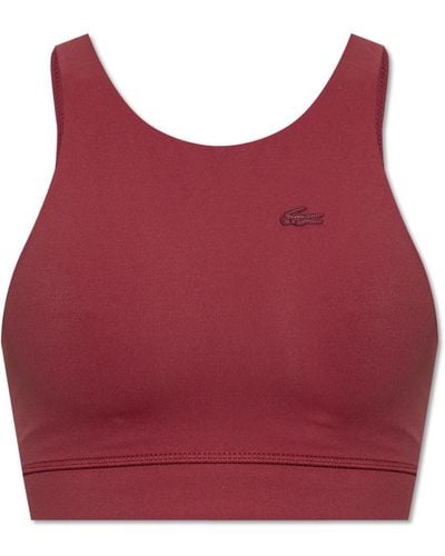 Lacoste Sports Top With Logo, - Red