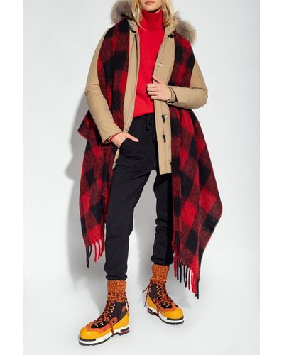 Woolrich Vest With Scarf - Red