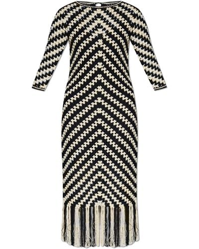 Zimmermann Crocheted Dress With Fringes - White
