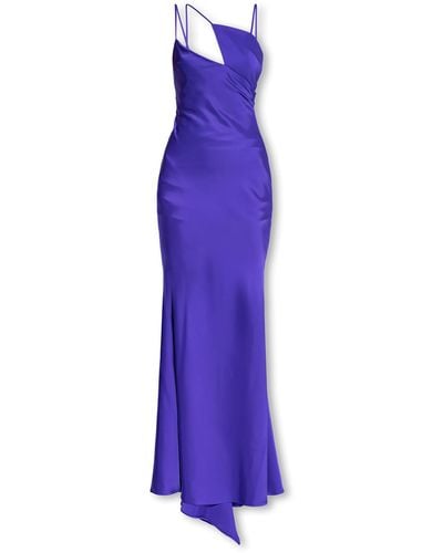 The Attico ‘Melva’ Maxi Satin Dress - Purple