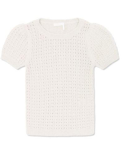 See By Chloé See Chloé Sweater With Short Sleeves - White