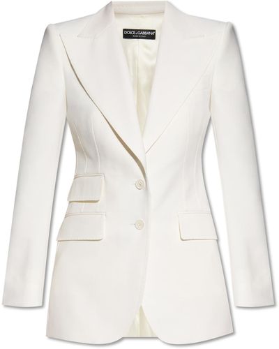 Dolce & Gabbana Blazer With Peak Lapels - White