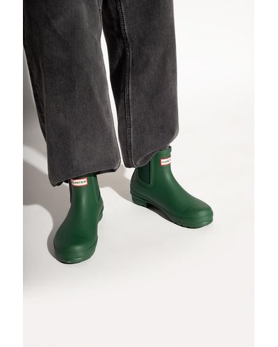 HUNTER Original Chelsea Boots - Green