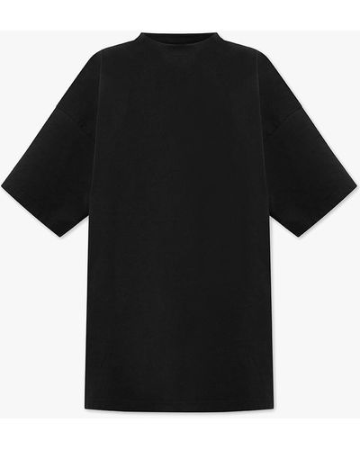 Balenciaga Oversized T-shirt With Contrasting Logo Print On The Back In Cotton Man - Black