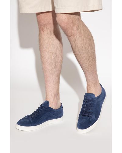 Giorgio Armani Sneakers With Logo - Blue