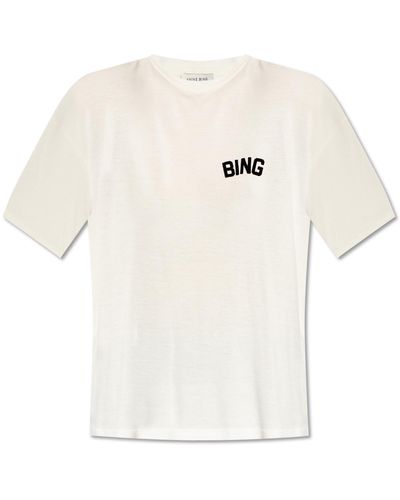 Anine Bing 'louis' T-shirt, - White