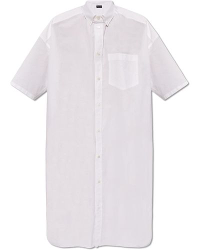 Balenciaga Shirt Dress, - White