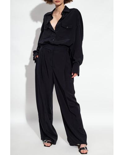 The Mannei ‘Arda’ Pleat-Front Pants - Black
