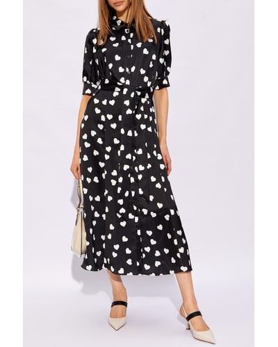 Kate Spade Dress With Motif Of Hearts, - White