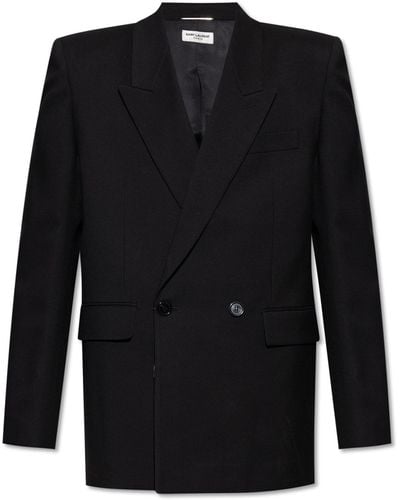 Saint Laurent Double-Breasted Blazer - Black