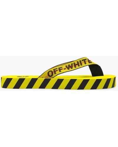 Off-White c/o Virgil Abloh Slides With Logo - Yellow