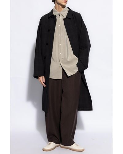 Lemaire Oversize Coat, - Black