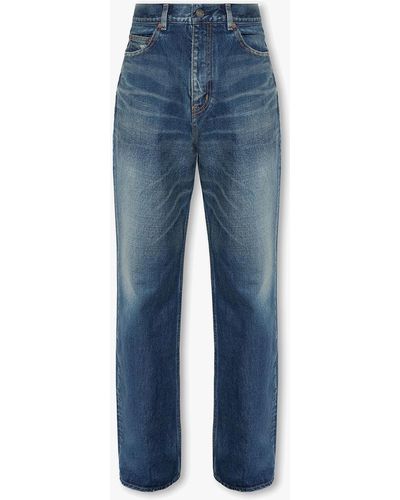 Saint Laurent Straight Leg Jeans - Blue