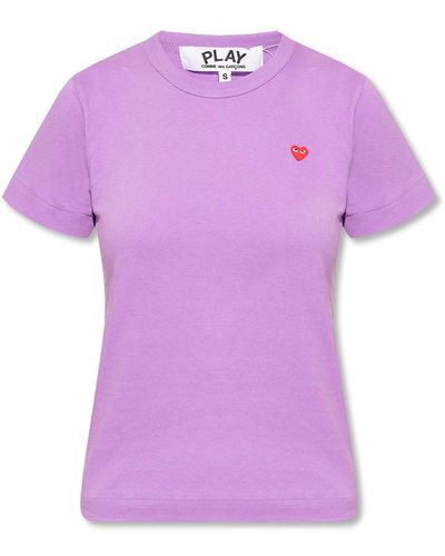 COMME DES GARÇONS PLAY T-Shirt With Patch - Purple