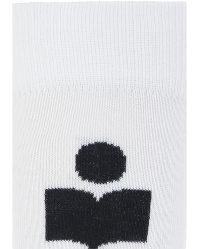 Isabel Marant Socks With Logo, - White
