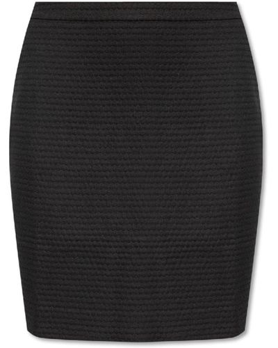 Giorgio Armani Textured Skirt - Black