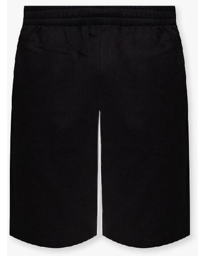 EA7 Sweat Shorts With Logo, - Black