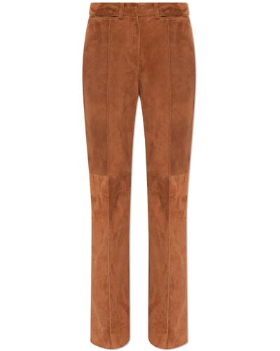 The Mannei ‘Sewan’ Suede Trousers - Brown
