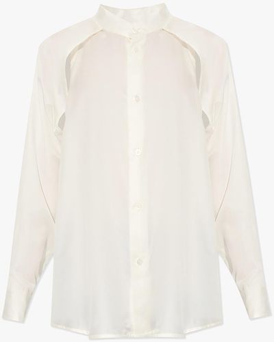 Issey Miyake Shirt With Slits - White