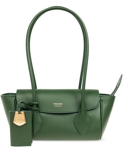 Ferragamo 'firenze' Shoulder Bag, - Green